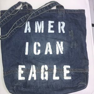 American Eagle denim tote bag